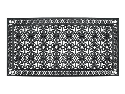 34-LB Heavy Duty Rubber Doormat 36"×72" - Won't Blow Away | Outside Front Door Mat, Mud Dirt Scraper, Non-Slip Drainage Mat for Entryway Patio Garage, All-Weather, 100% Rubber Mats
