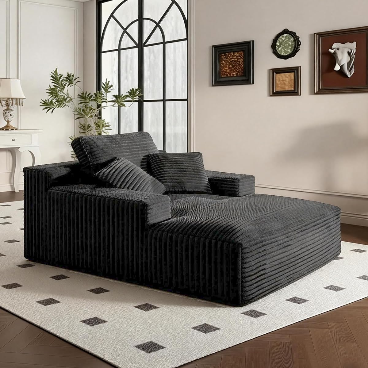 68" Oversized Boneless Chaise Lounge Chair, Cloud Reading Sofa