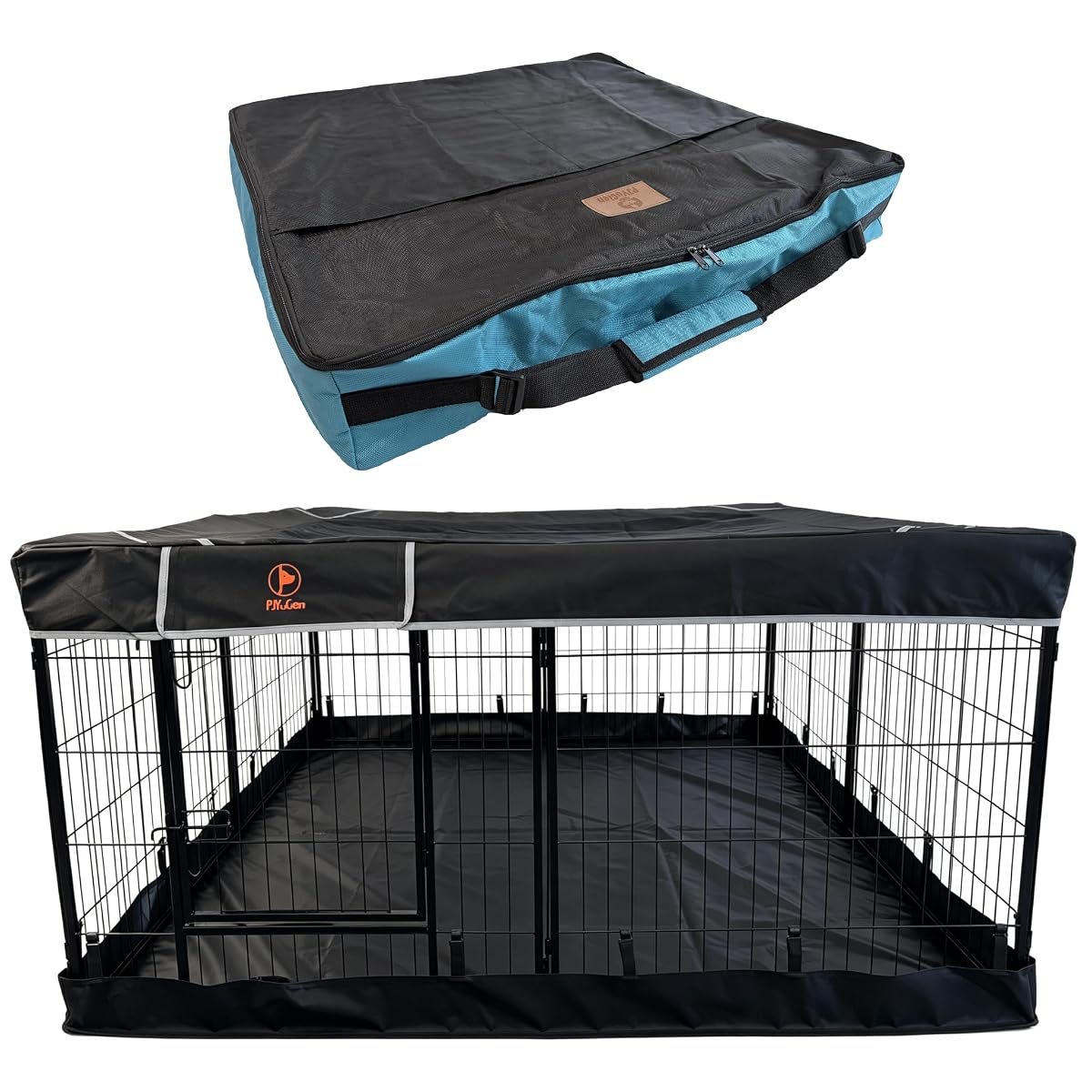 Puppy Playpen Plus Storage Bage with Bottom & Top Cover, 31.3" H