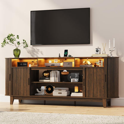 80" Mid Century Modern TV Stand for Living Room