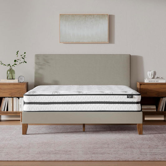 Signature Design by Ashley 10 Inch Full Hybrid Mattress, White