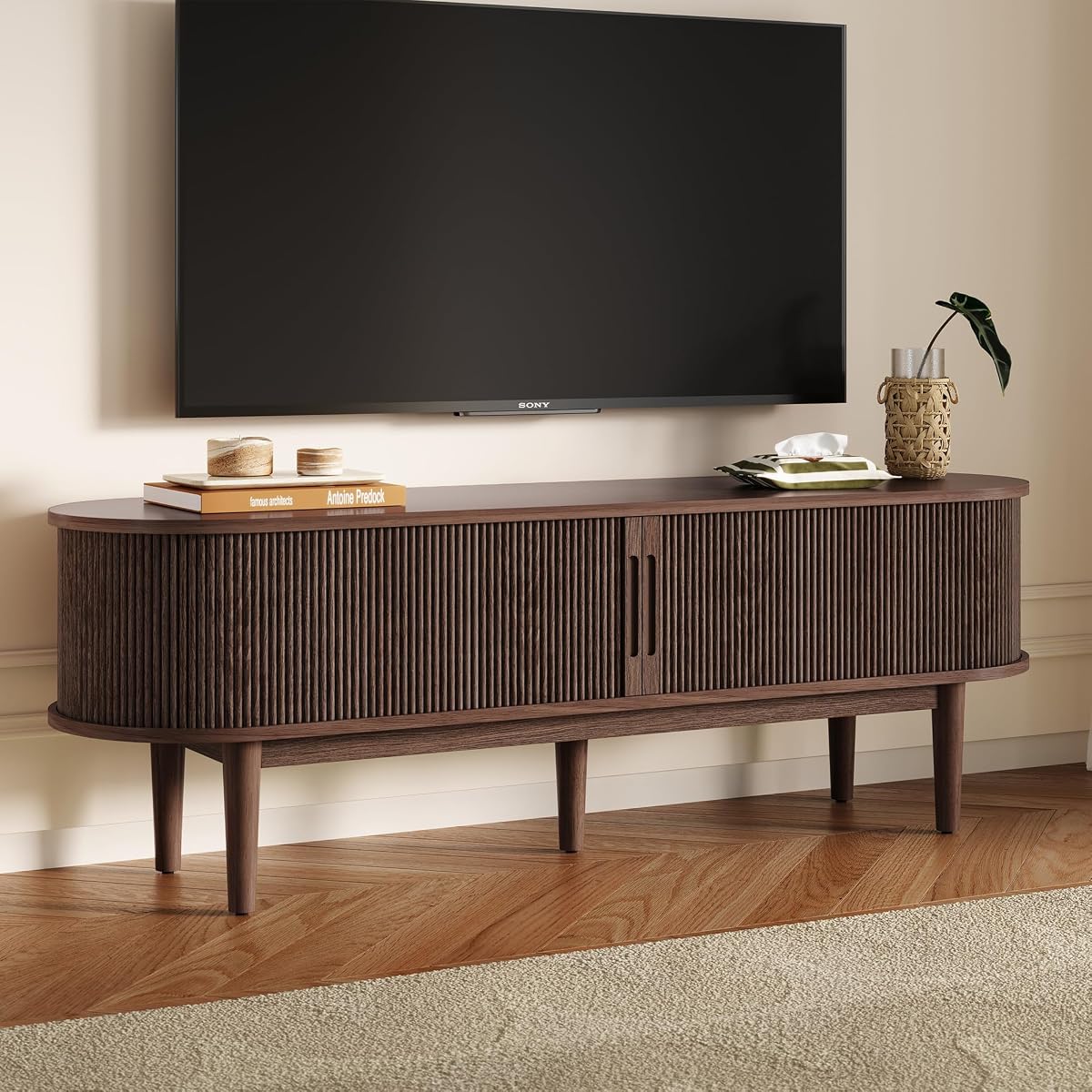 58" Fluted TV Stand for TVs up to 65 Inch
