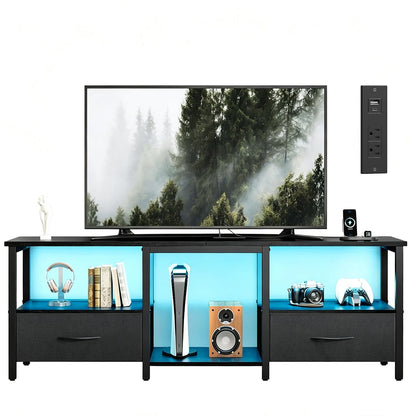 TV Stand for TVs up to 65 Inch, 59'' Under TV Cabinet, Black