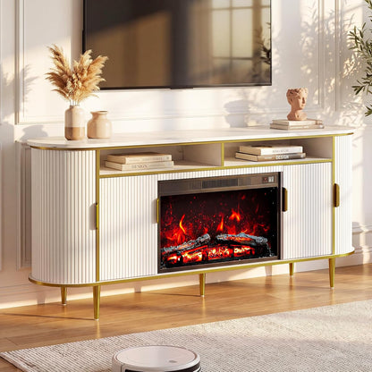 68" TV Stand with Fireplace for TVs up to 75 Inches