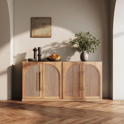 65" Kitchen Storage Cabinet with Adjustable Shelves