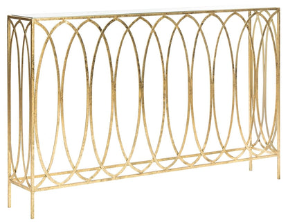 Safavieh Home Carina Gold Foil and Glass Console Table