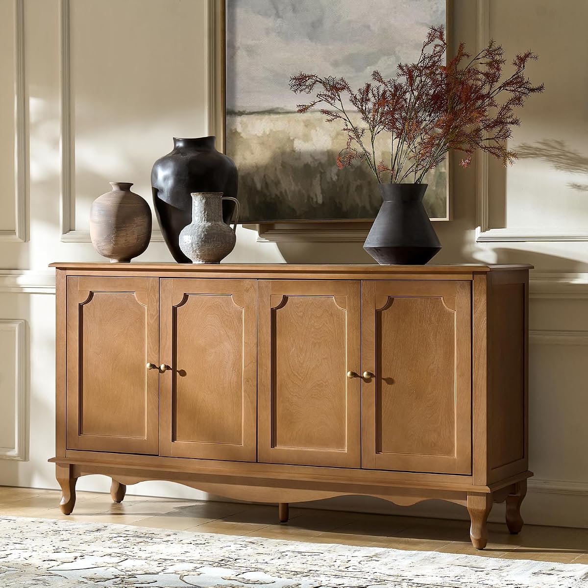 58“ Farmhouse Sideboard Buffet Cabinet (Acorn)