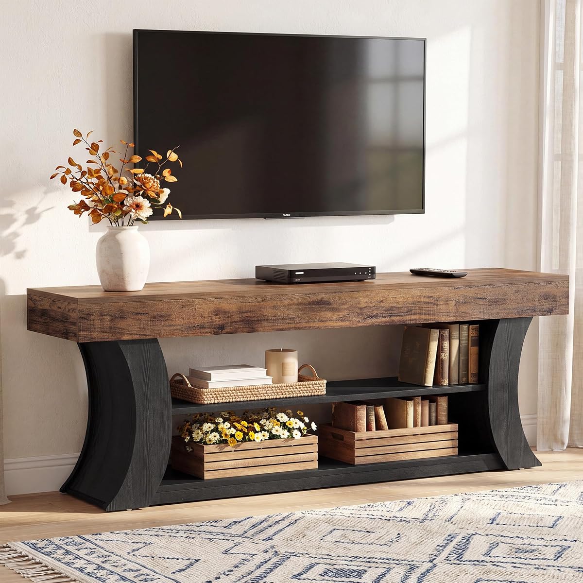 TV Stand for TVs up to 75", Entertainment Center with Storage