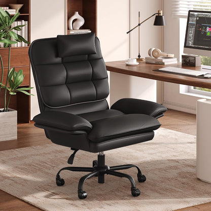 Criss Cross Chair with Adjustable Arms PU Leather Black