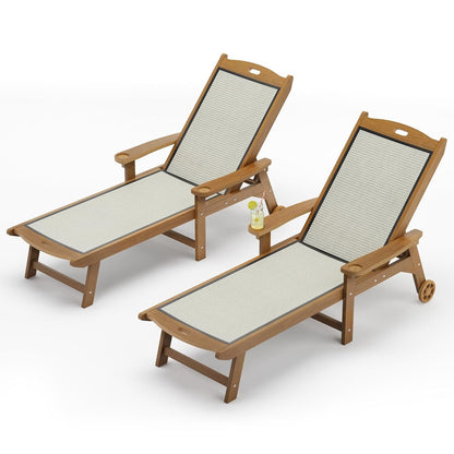 Chaise Lounge Chair, HDPS & HDPE Wicker Material