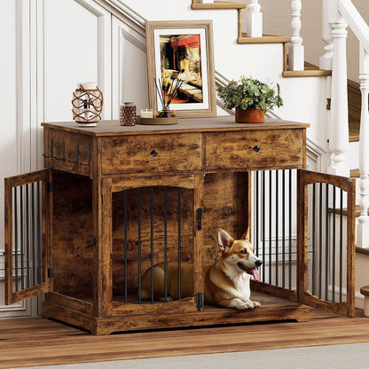 Dog Crate Furniture, Wooden Dog Kennel Furniture