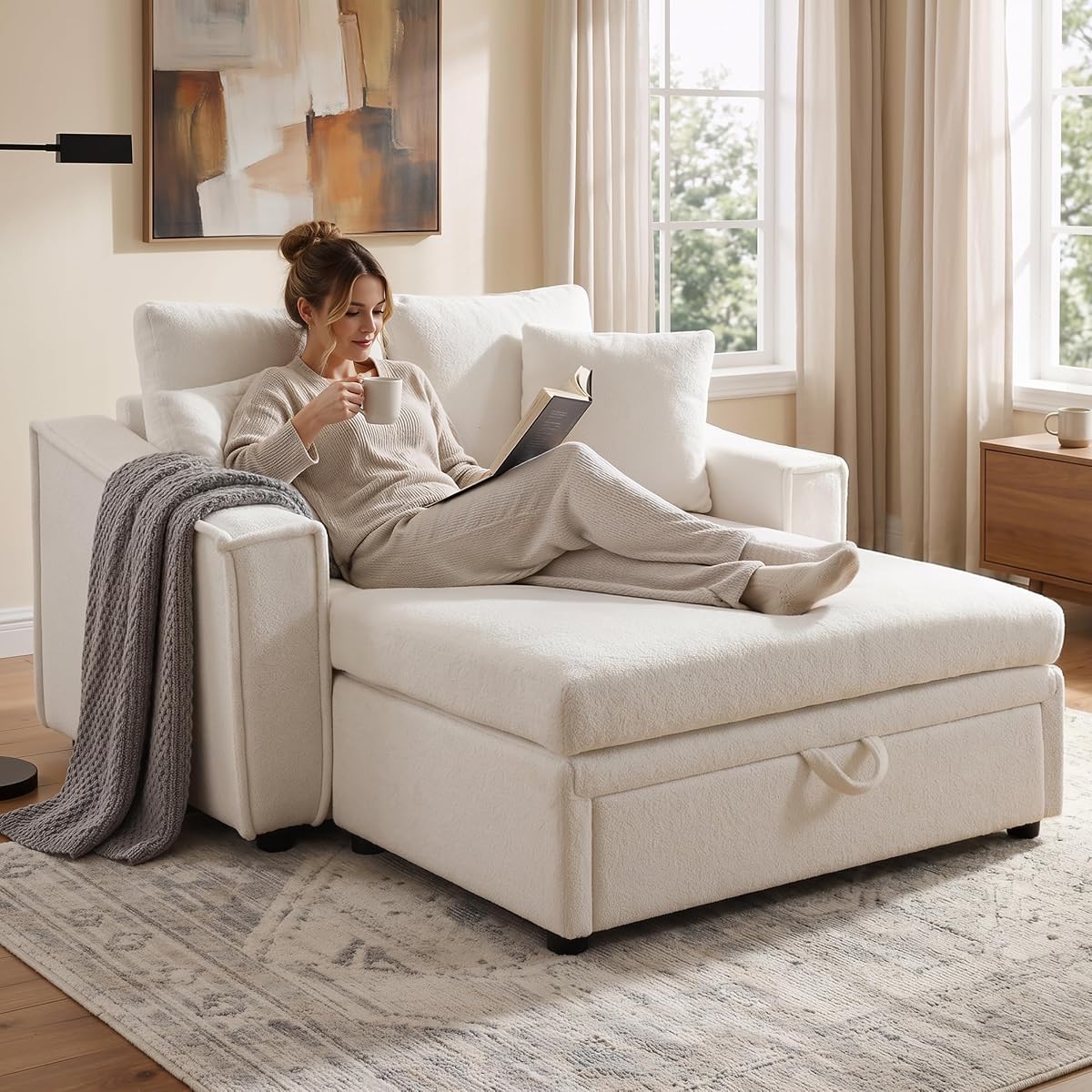 53.5 Inch Chaise Lounge Chair Indoor