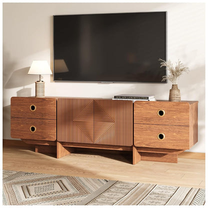 66" Fluted TV Stands for Living Room