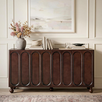 Walnut Sideboard Cabinet with Storage