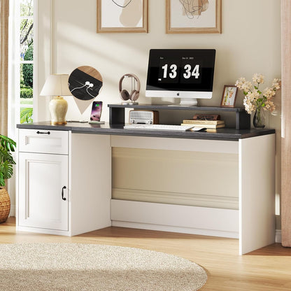 63" Farmhouse Executive Desk with Drawers
