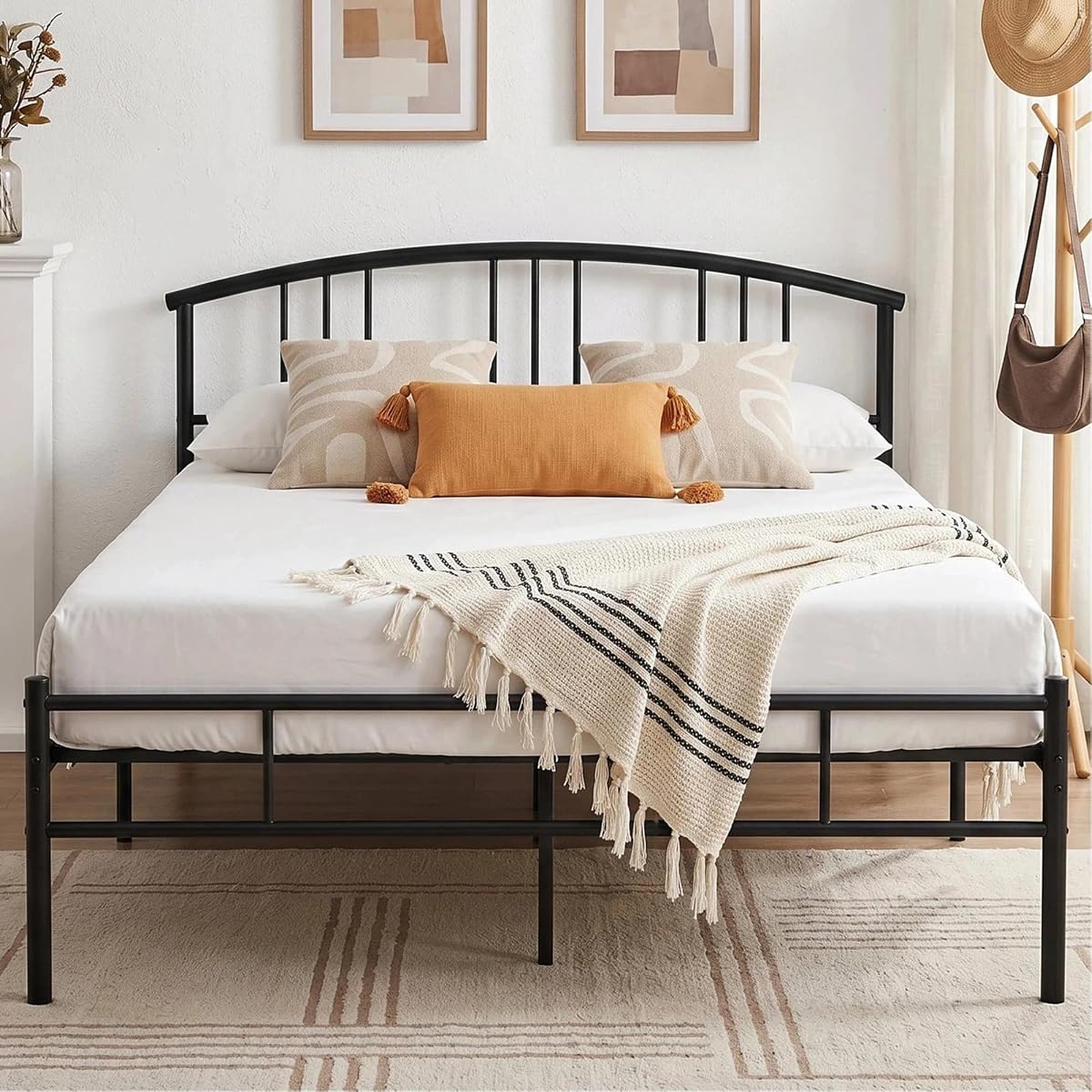 Full Bed Frame with Headboard and Footboard