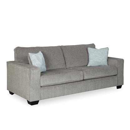 Signature Design by Ashley Altari Sofa, Couches for Living Room with 2 Accent Pillows, Chenille Fabric Upholstery, Anti-Sag Platform Foundation for Daily Use, Alloy Light Gray, 85 Inches