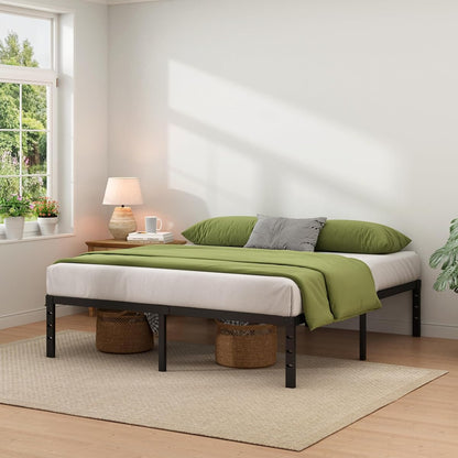 Metal Bed Frame,King Size Bed Frame with Storage Space,14 Inch