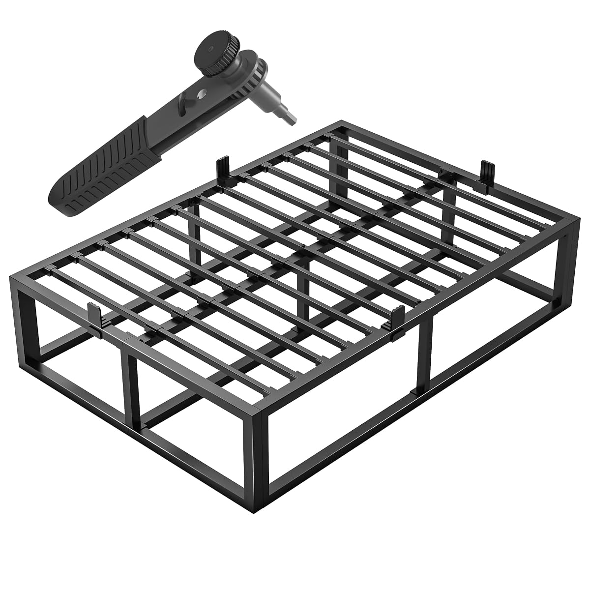 18 Inch King Bed Frame with Steel Slat Support