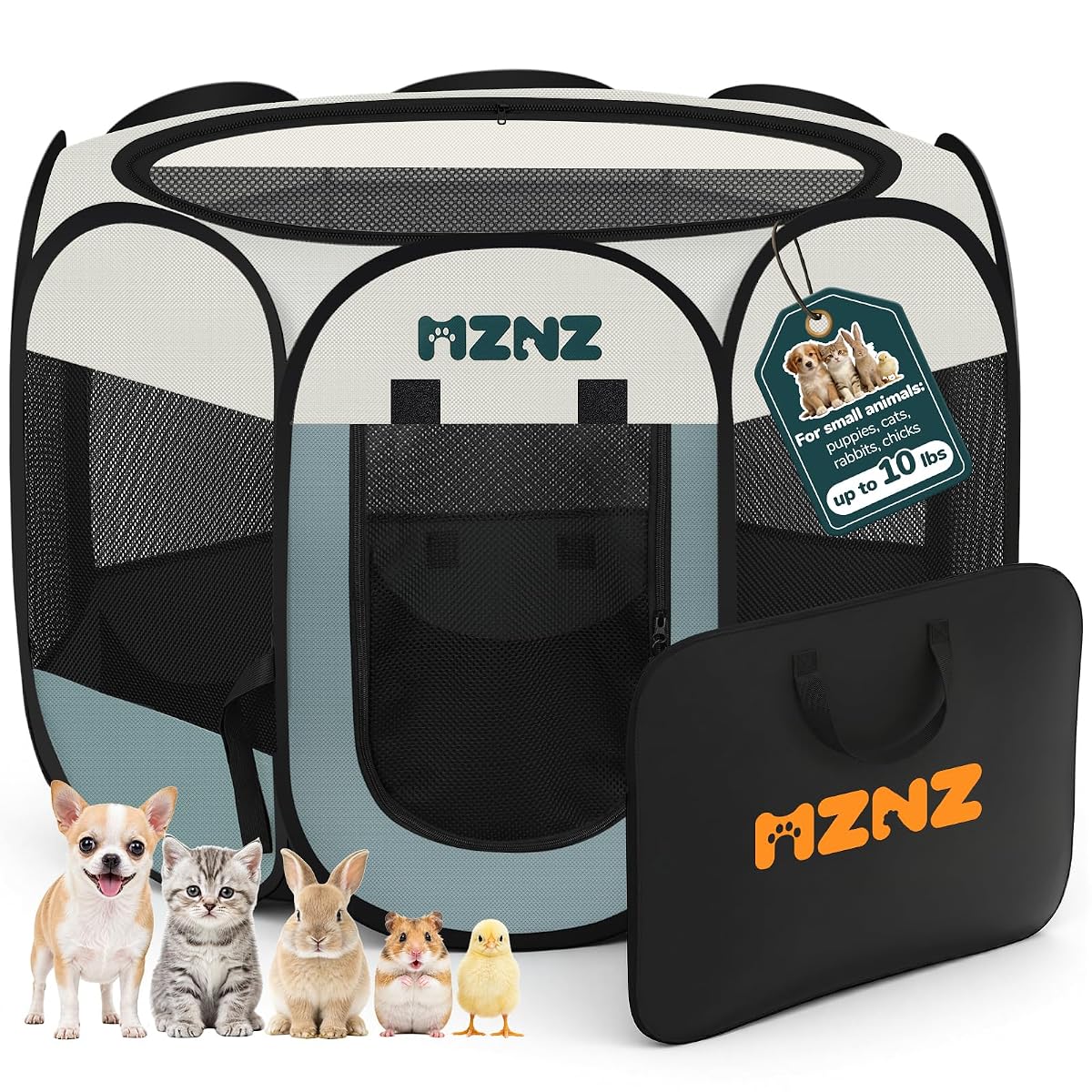 Dog Playpen, Portable Cat Playpen Crate Indoor for Dogs Cats Rabbits