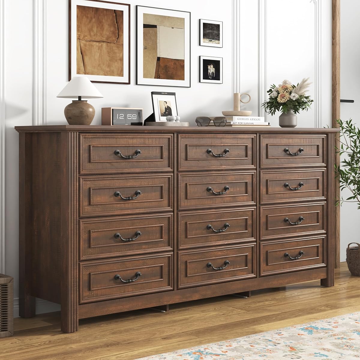 Farmhouse 12 Drawer Dresser for Bedroom