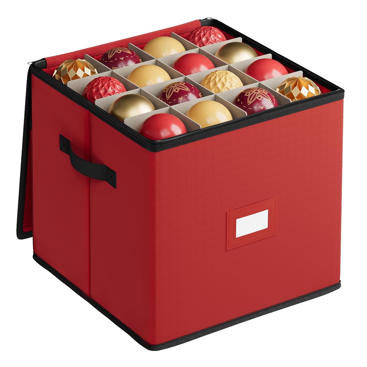 Christmas Ornament Storage Box, with 3 Inches 64 Slots