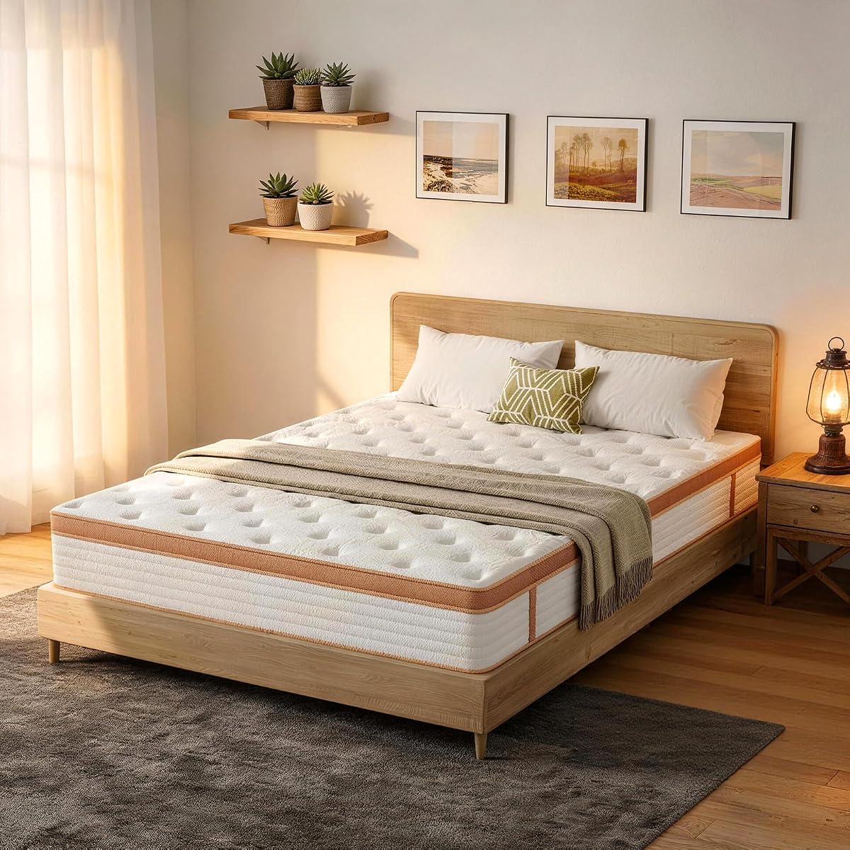 Belhome Full Mattress, 10 Inch Hybrid Mattress in a Box