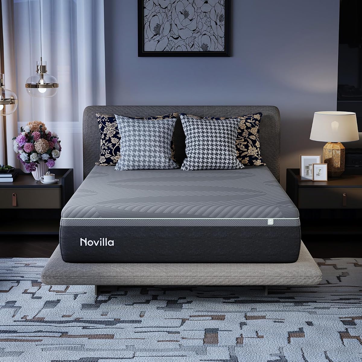 AiryFlow 12 Inch Queen Size Mattress, Queen Memory Foam Mattress