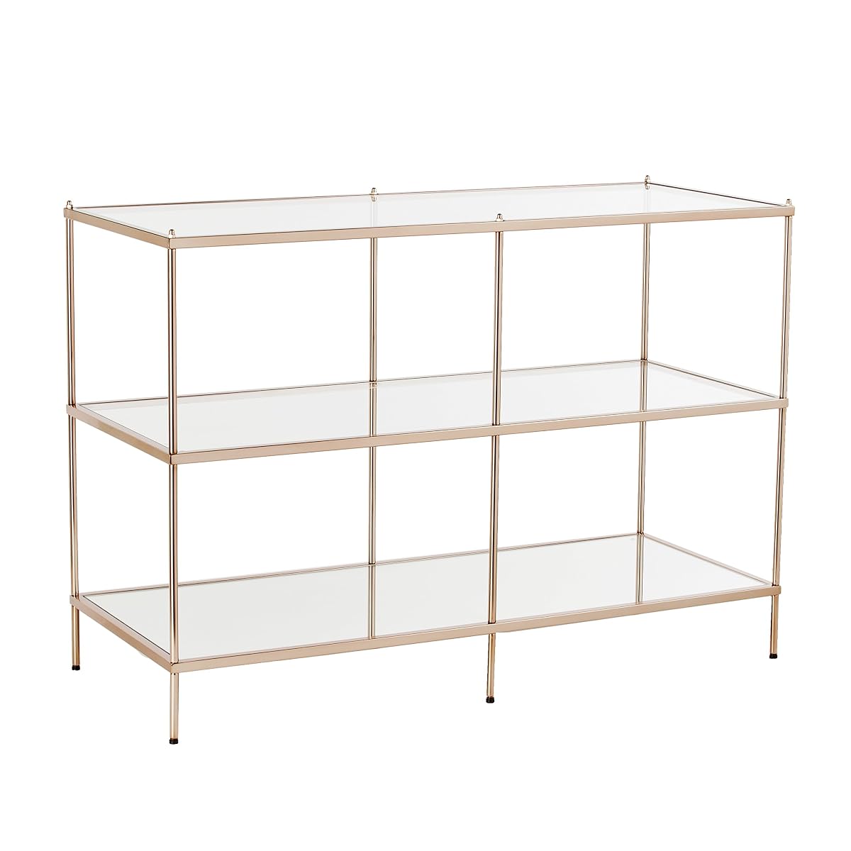 Knox Glam Mirrored 3-Tier, Console Table, Gold