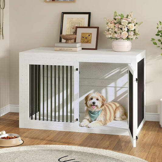 Dog Crate Furniture for Medium/Large Dogs with Storage and Divider