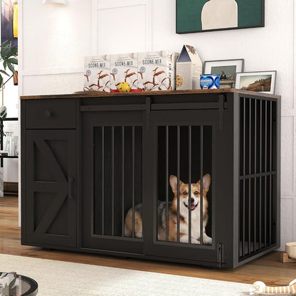 44" Dog Crate Furniture, Dog Kennel (44" Left Facing Door)