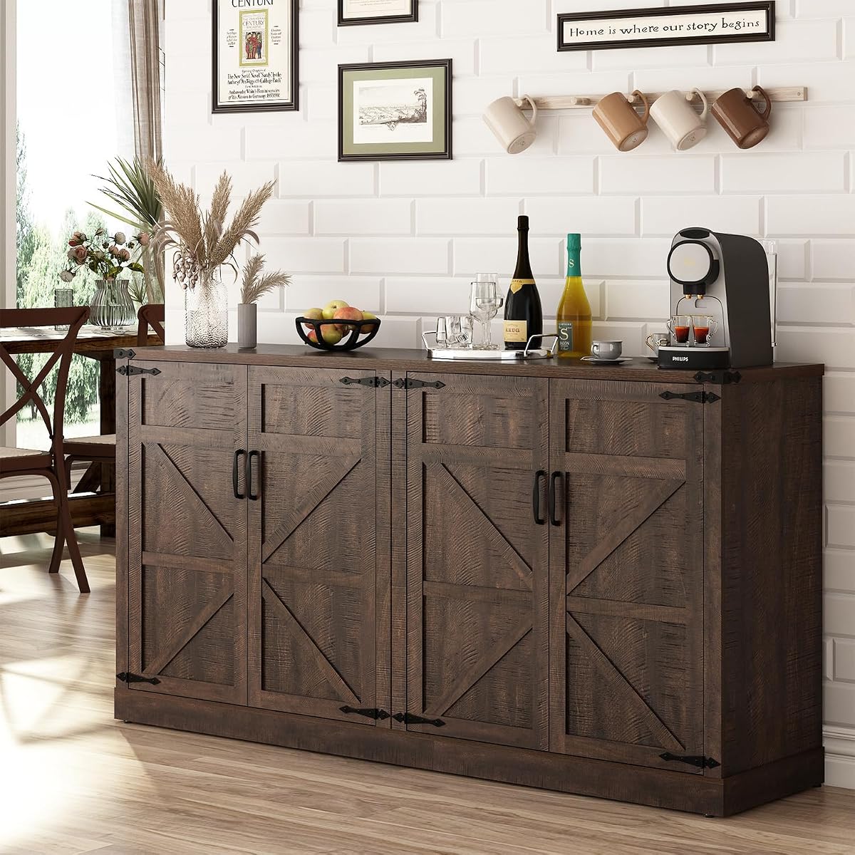 65 Inch Sideboard Buffet Cabinet with Storage