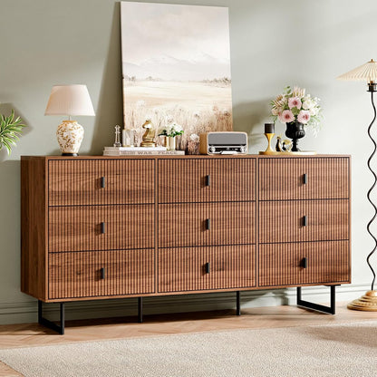 Modern Chest of Drawers with 9 Drawers, Deep Drawers, Clothes Organizer