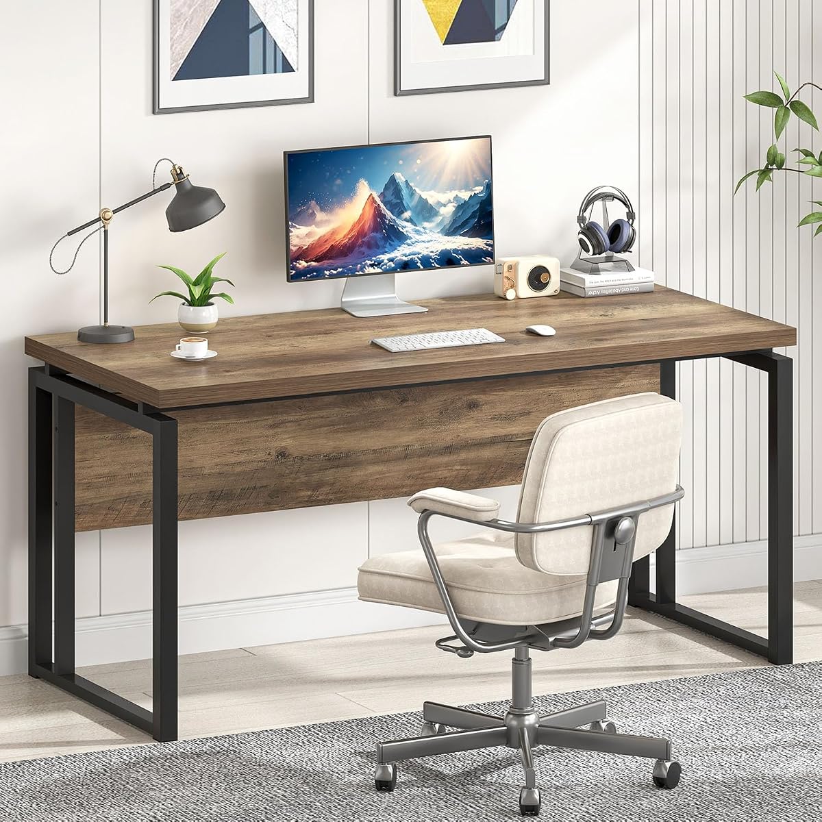Modern Computer Desk for Home Office, PC Laptop Gaming Desk
