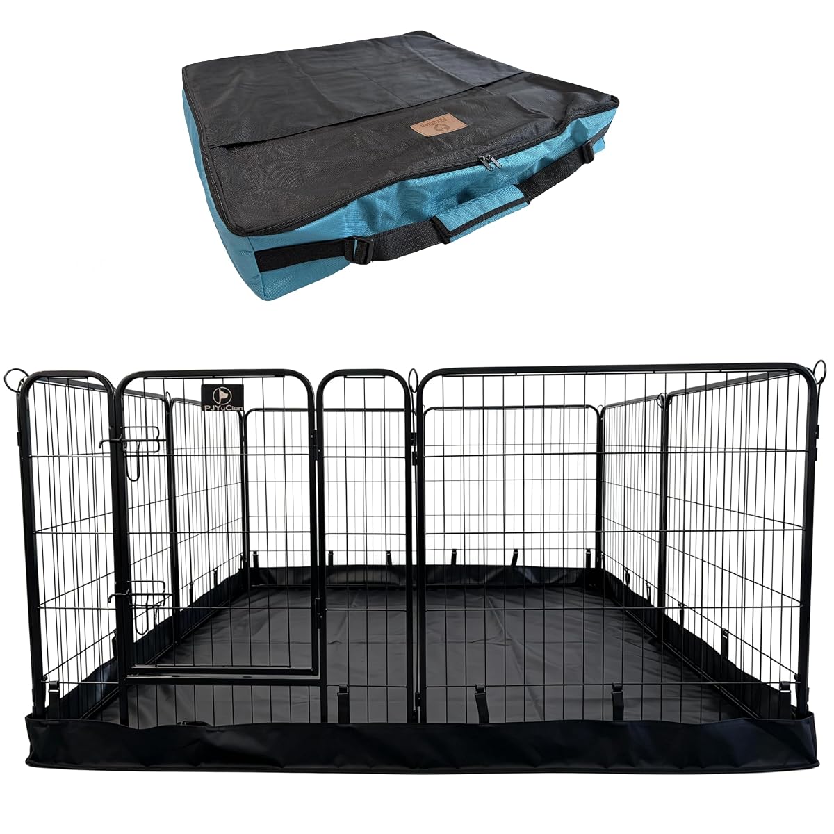 Puppy Playpen Plus Storage Bage with Bottom, 8 Panels 31.3" H