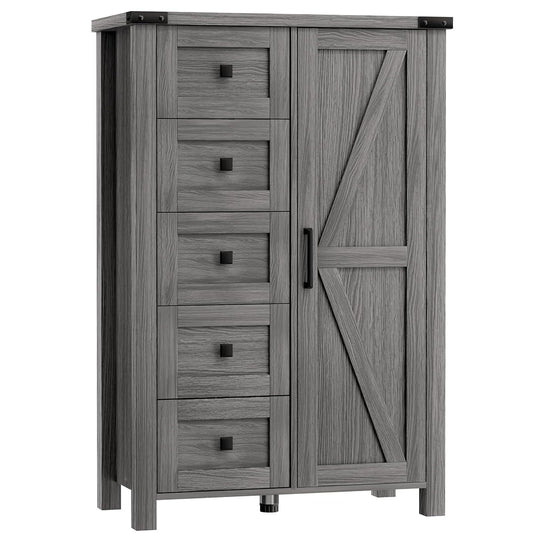 Farmhouse Dresser Storage Cabinet Chest of Drawer for Bedroom