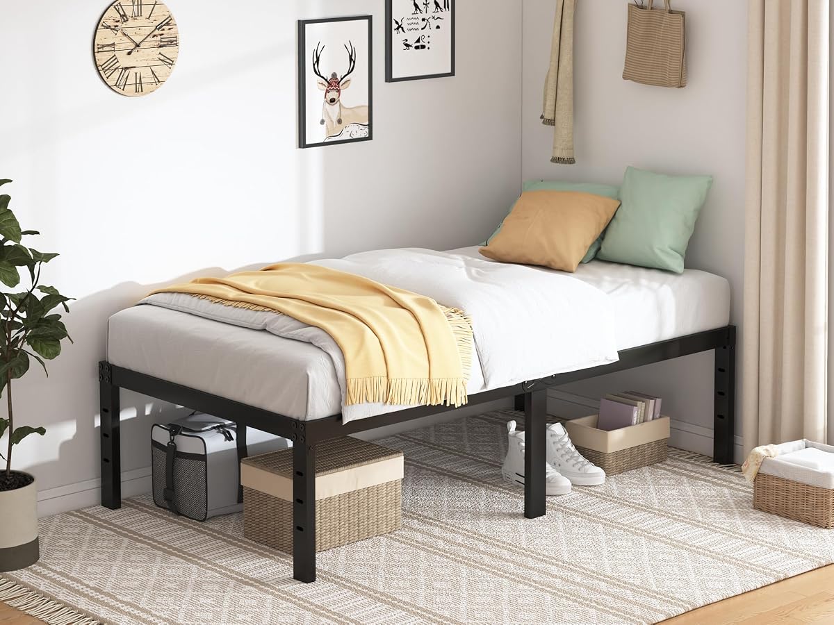 Twin XL Bed Frames - 18 in Sturdy Platform Bed Frame Twin XL