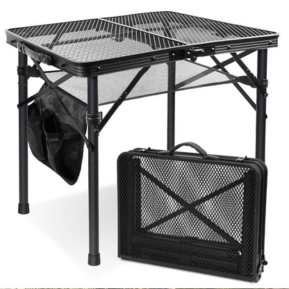 Folding Picnic Table for Grill Outdoor Camping Table with Portable Mesh Bag, Compact & Foldable for Easy Storage - Great for Picnic, Garden, Patio, Dining, BBQ, Party, Market 2Ft