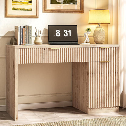 Farmhouse 47" Fluted Executive Desk with Drawers