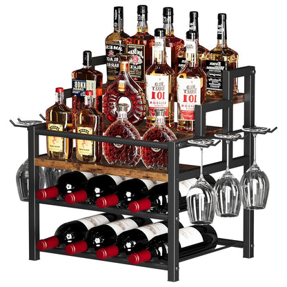 5-Tier Liquor Bottle Display Shelf, Holds up to 20 Bottles