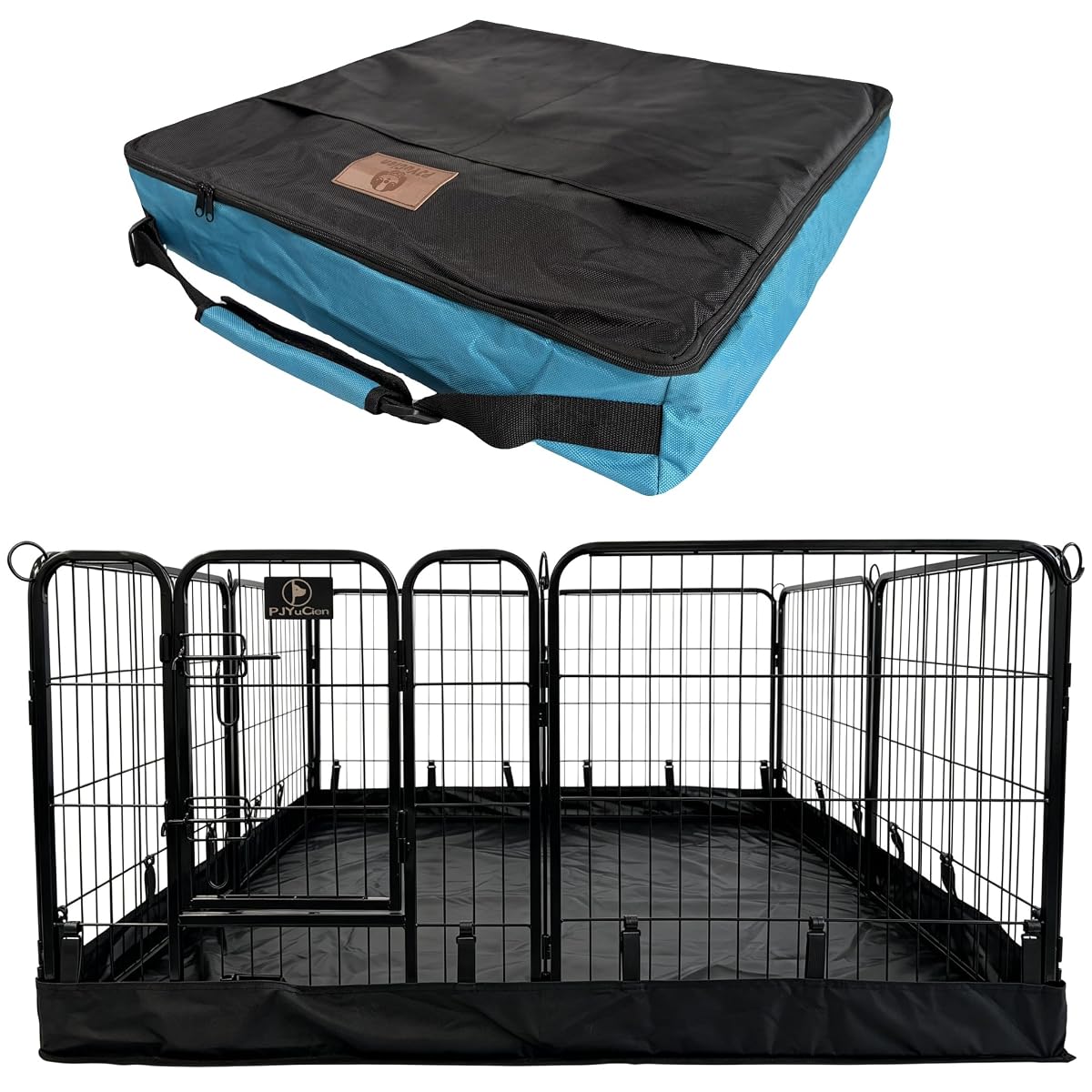 Puppy Playpen Plus Storage Bage with Bottom, 8 Panels 24" H