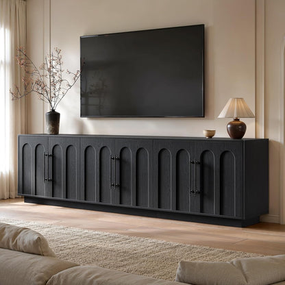 94.5" Extra Long Arched TV Stand for TVs Up to 100 Inch (Black)