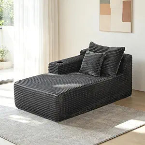 Left Facing Lounge Chaise Single Recliner Daybed Indoor, view 2