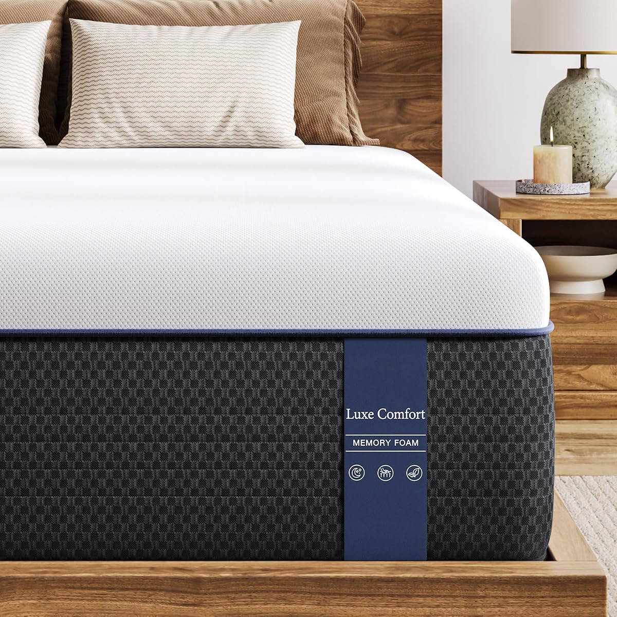 Firm King Mattress, 14 Inch Memory Foam Mattress King with Orthopedic Support