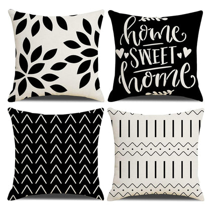 Throw Pillow Covers 24x24Inch, Pillow Covers 24x24,Squar Pillow Covers Set of 4 Boho Modern Farmhouse Neutral Decorative Pillowcases Linen Cushion Case for Couch, Bed, Home Decor