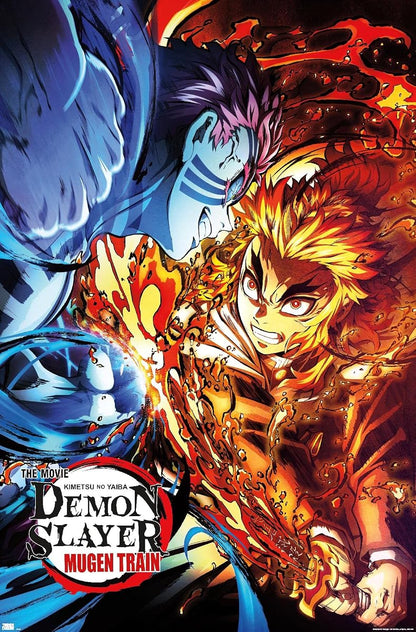 Demon Slayer: Mugen Train - Versus One Sheet Wall Poster, 14.725" x 22.375", Premium Unframed Version