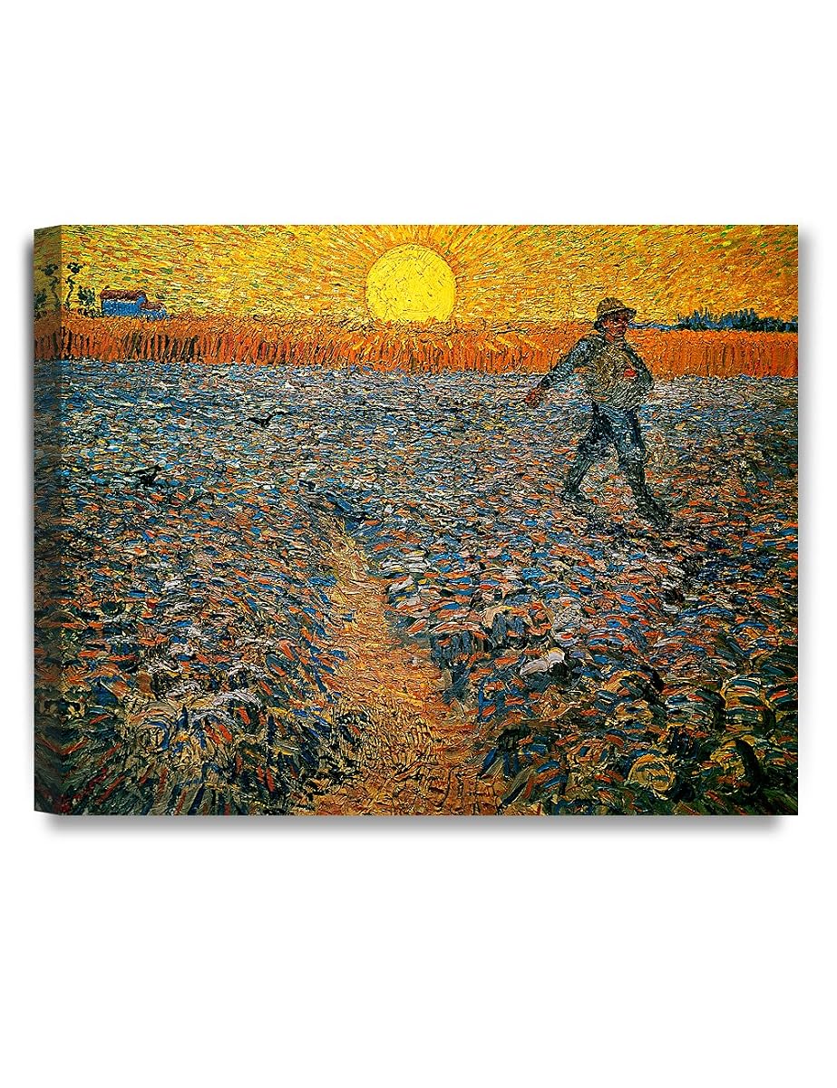 The Sower, Vincent Van Gogh Art Reproduction. Giclee Canvas Prints Wall Art for Home Decor 20x16