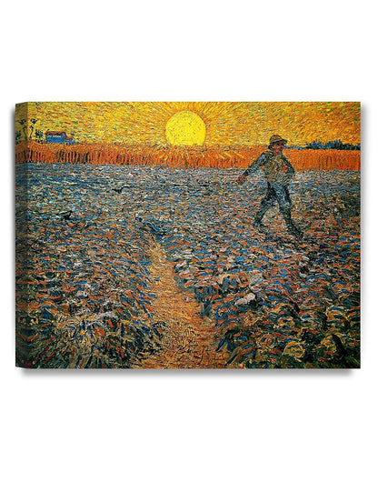The Sower, Vincent Van Gogh Art Reproduction. Giclee Canvas Prints Wall Art for Home Decor 20x16