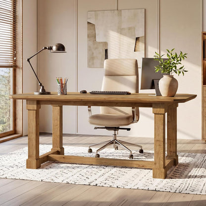 63" Solid Wood Executive Desk