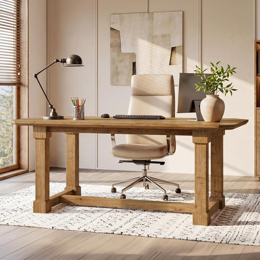 63" Solid Wood Executive Desk